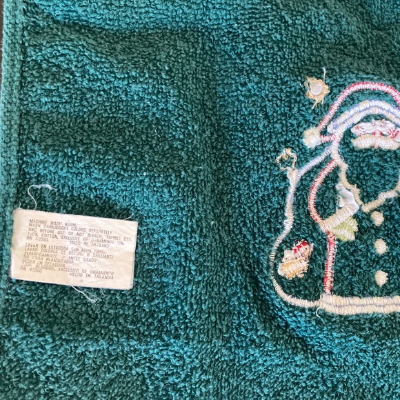 3 Pc. Embroidered Santa Bath Towel Set. - Picture 9 of 12